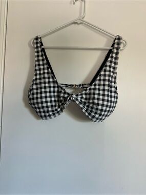 Apt. 9 Black & White Gingham Bikini Top NWT